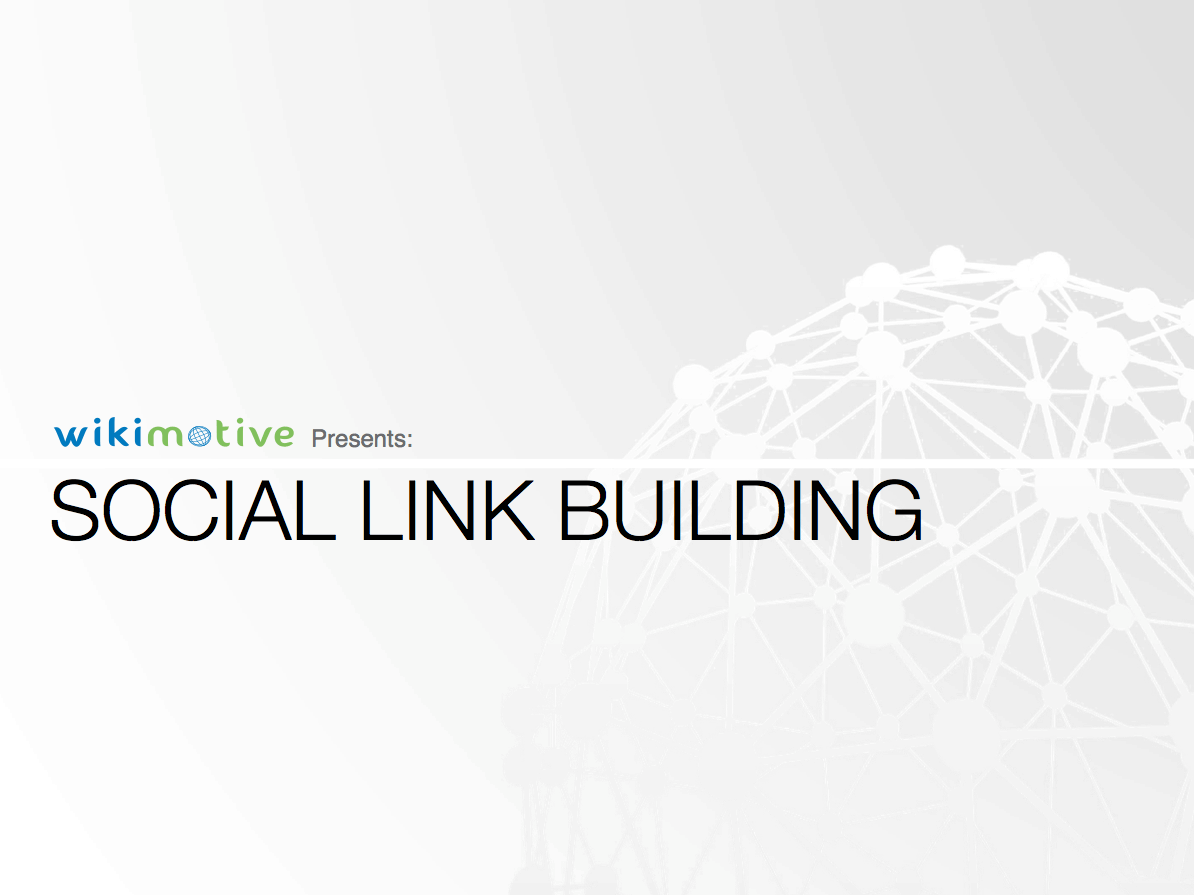 Wikimotive Ebook: Social Link Building