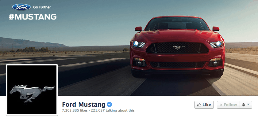 Ford Mustang's Facebook Page