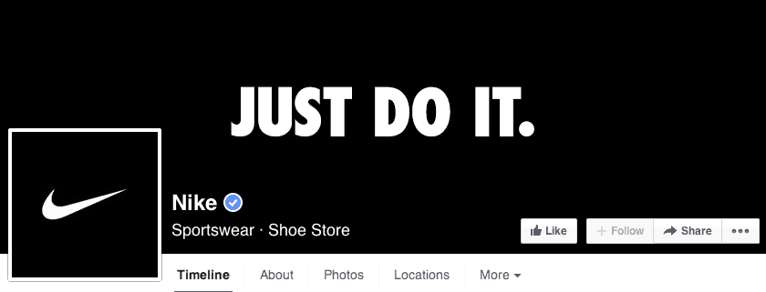Nike's Facebook Page