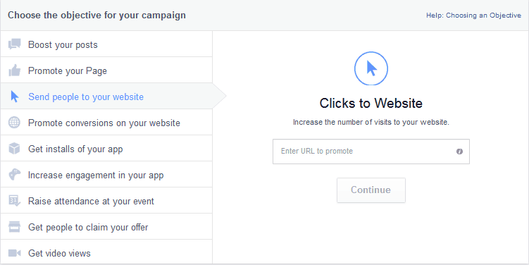 Facebook Clicks to Website Ad