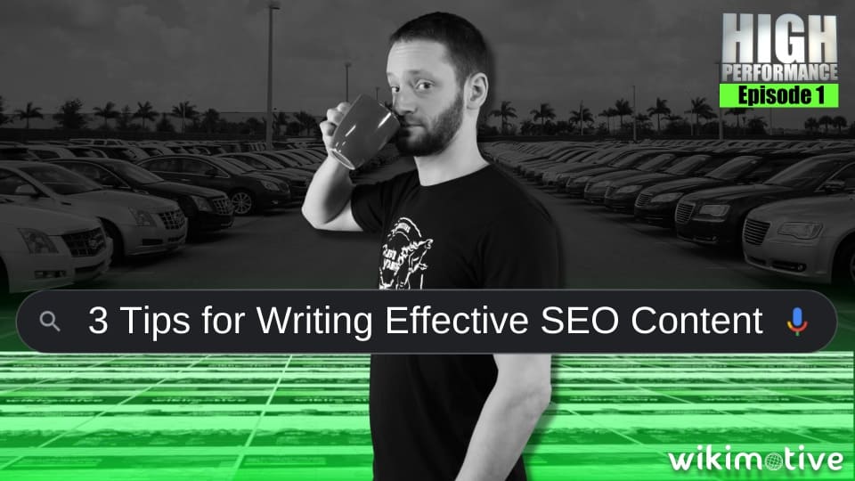 3 Tips for Writing Effective SEO Content