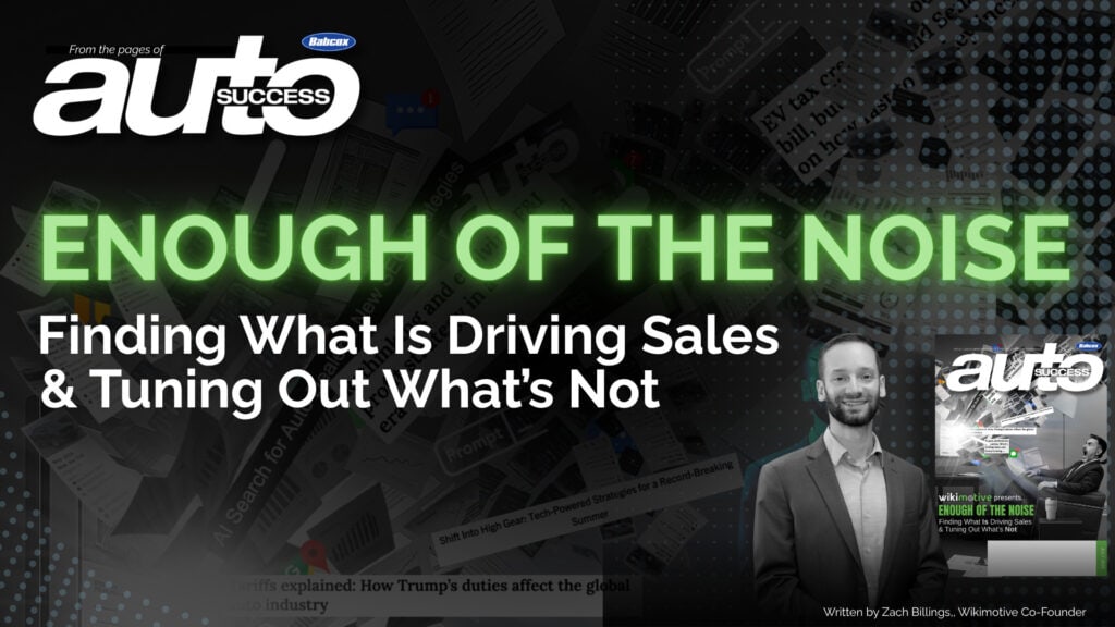 As seen in AutoSuccess, Zach Billings' 'Enough of the Noise'