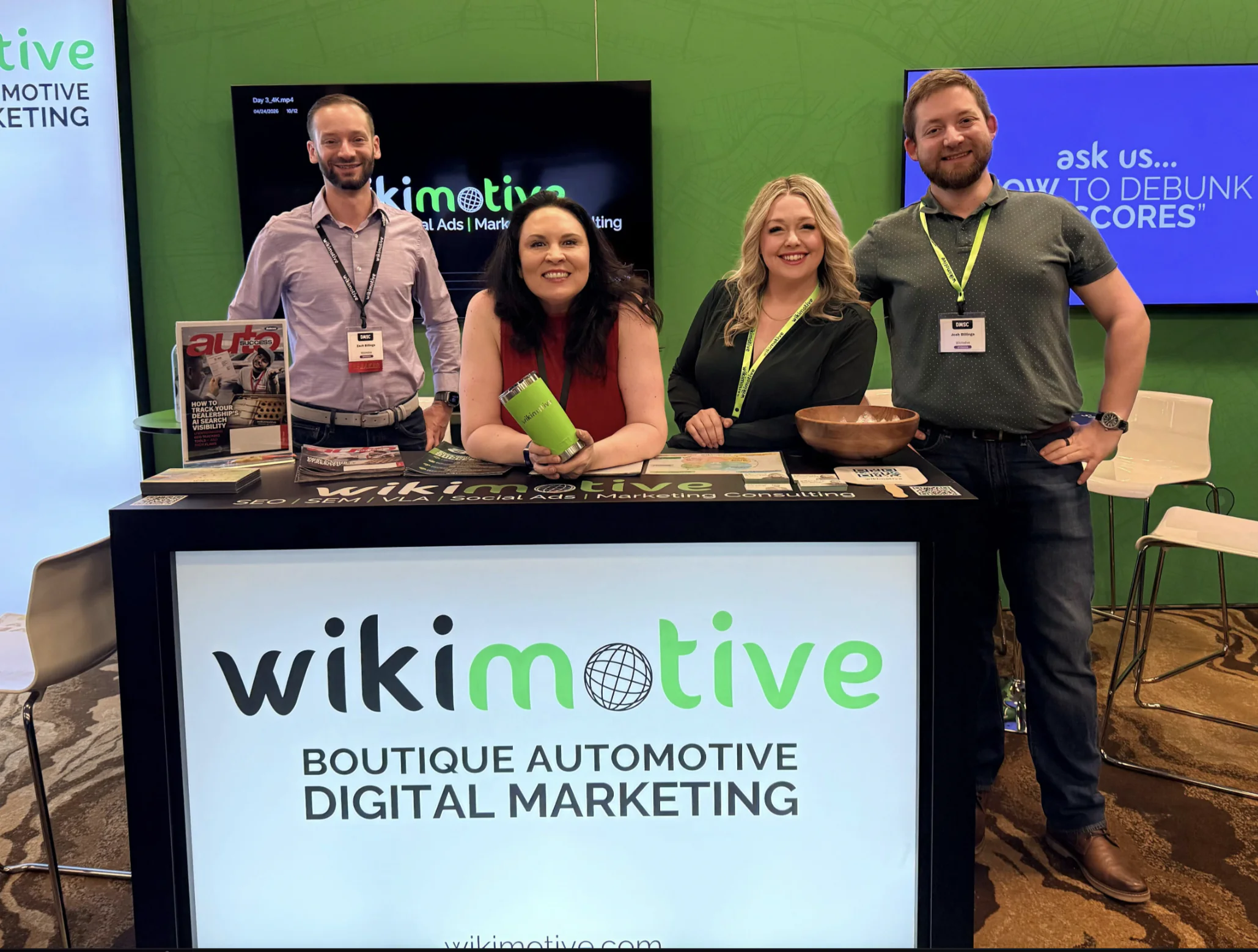 Wikimotive's Zach Billings, Sommer White, Michaela Parker, and Josh Billings at DMSC 2026